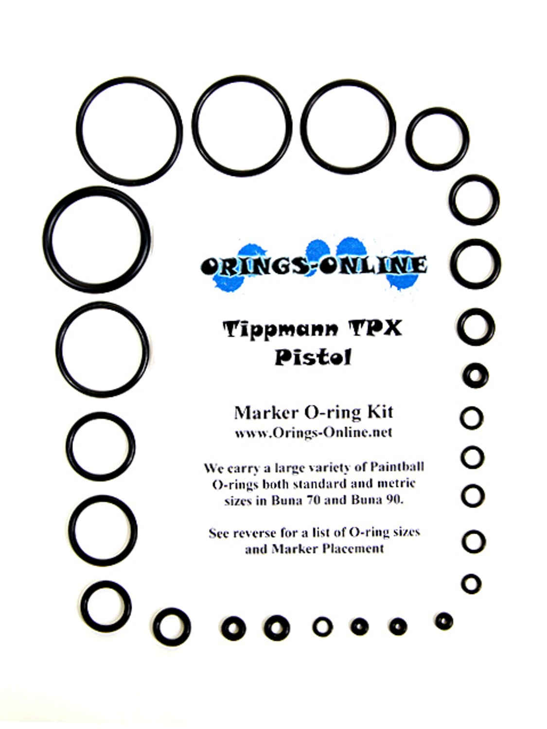 Tippmann TPX Pistol Marker O-ring Kit